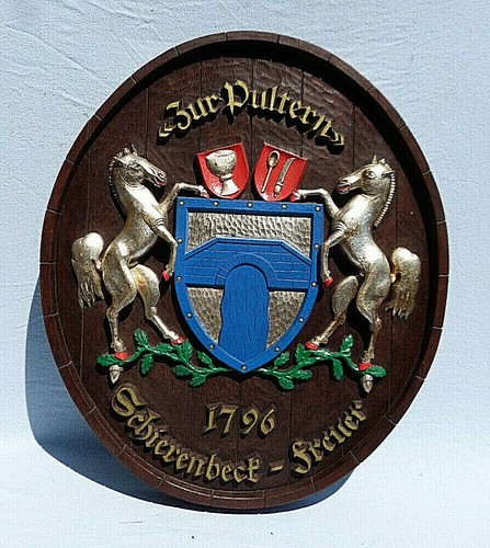Großes schild oval - großes, holz