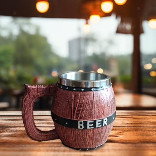 Holzfass bierkrug 580ml - bierkrug,